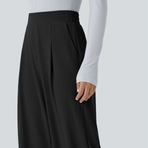 HALARA Black Wide-Leg Trousers
